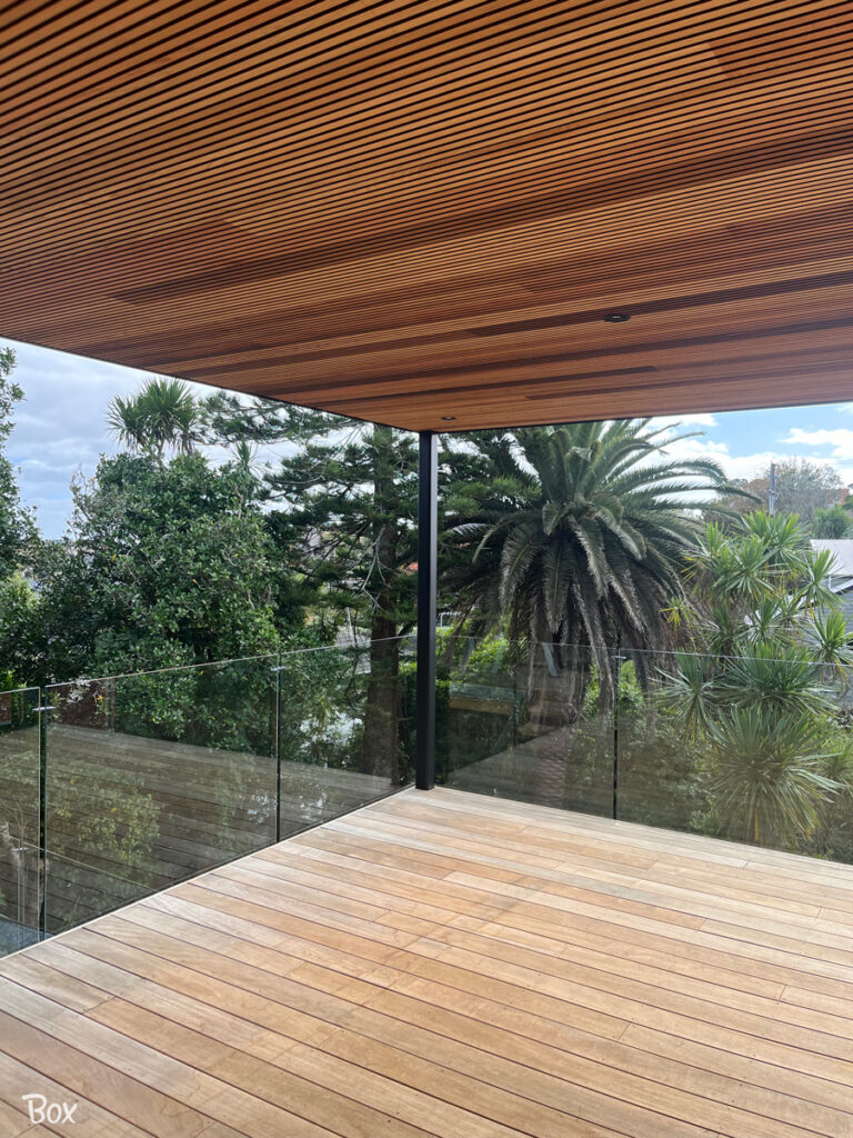 Extending the living space with a covered timber lined outdoor deck